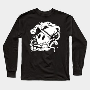 Sweet Halloween Magic ~ Line Art Long Sleeve T-Shirt